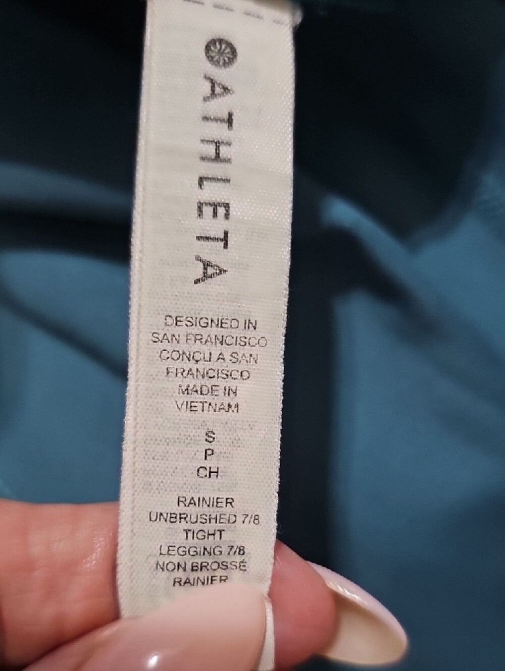 Athleta Teal Performance Leggings - Picture 5 of 6